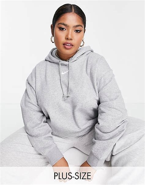 Nike – Grauer Kapuzenpullover mit 'Just Do It' Logo 